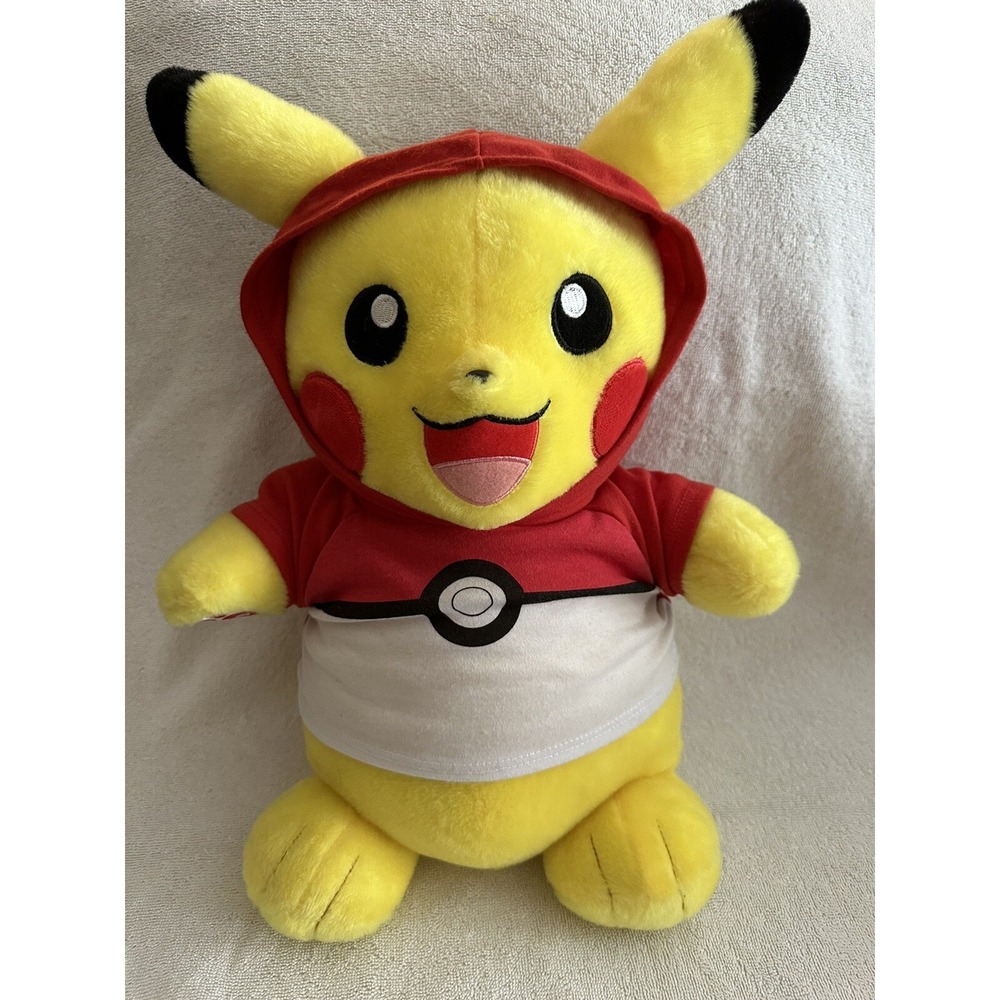 Pikachu Build-A-Bear w/ Pokeball Hoodie - 18" Stuffed Plush Pokemon 2016